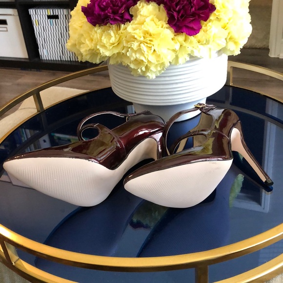 Maiden Lane Helen Crisscross Patent Pumps - Picture 3 of 8